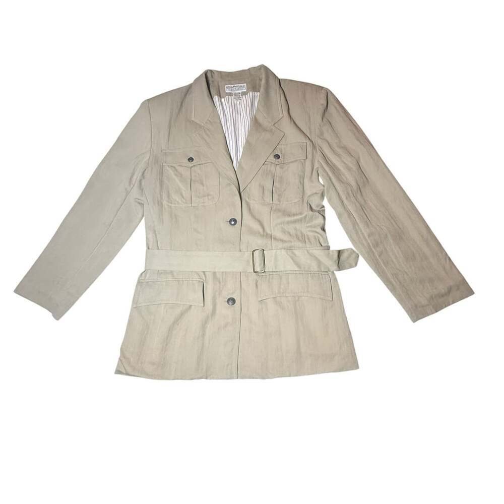 Vintage Banana Republic Safari & Travel Co. Beige Belted Utility Jacket Size L